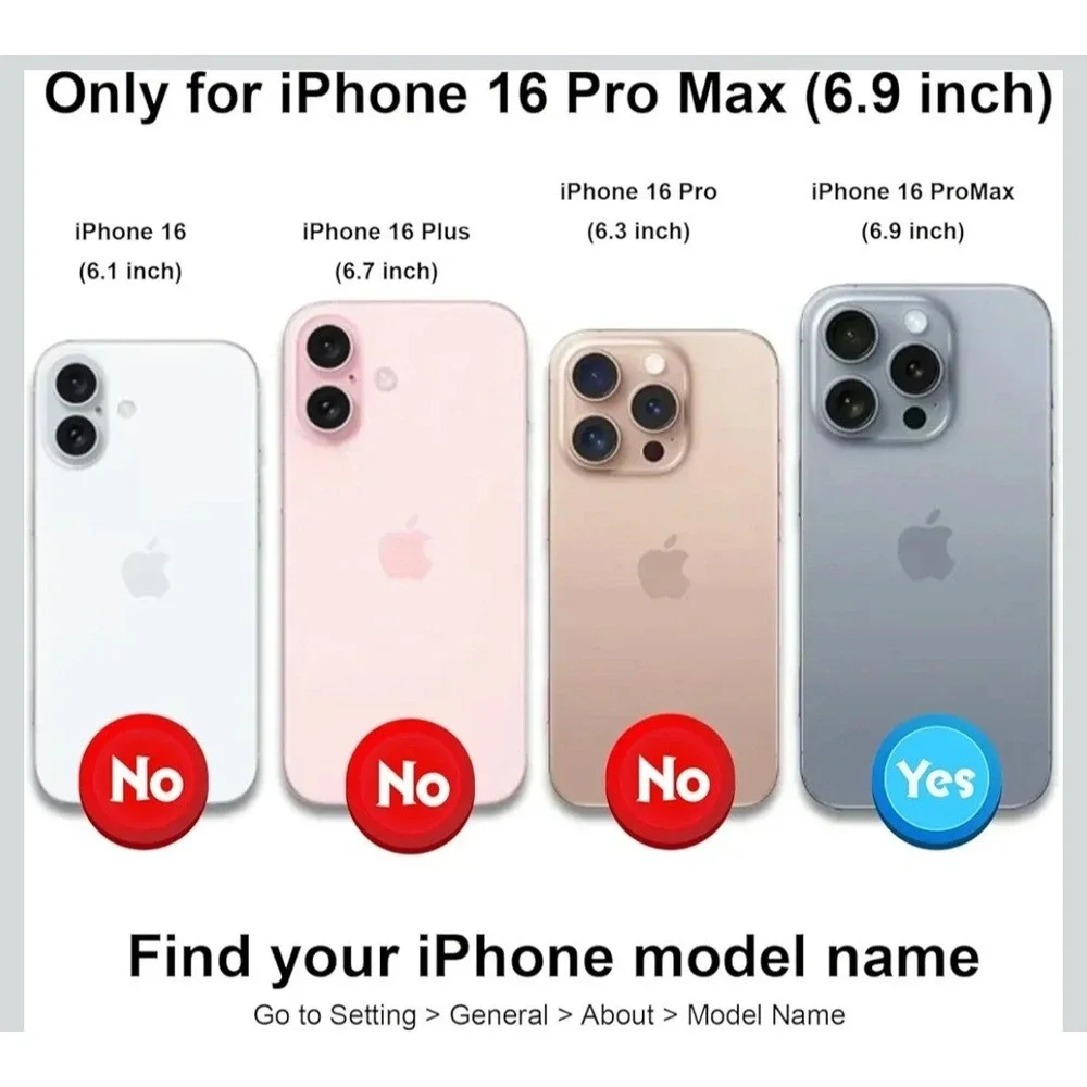 HAOPINSH for iPhone 16 Pro Max Wallet Case with‎ Card Holder, MSRP $26.99